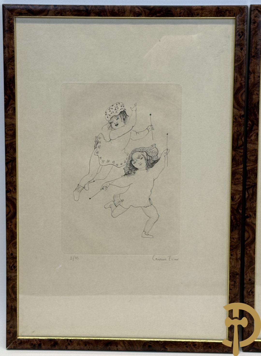 FINI Leonor getekend - Reeks van 4 gravures met meisjes - 2/75