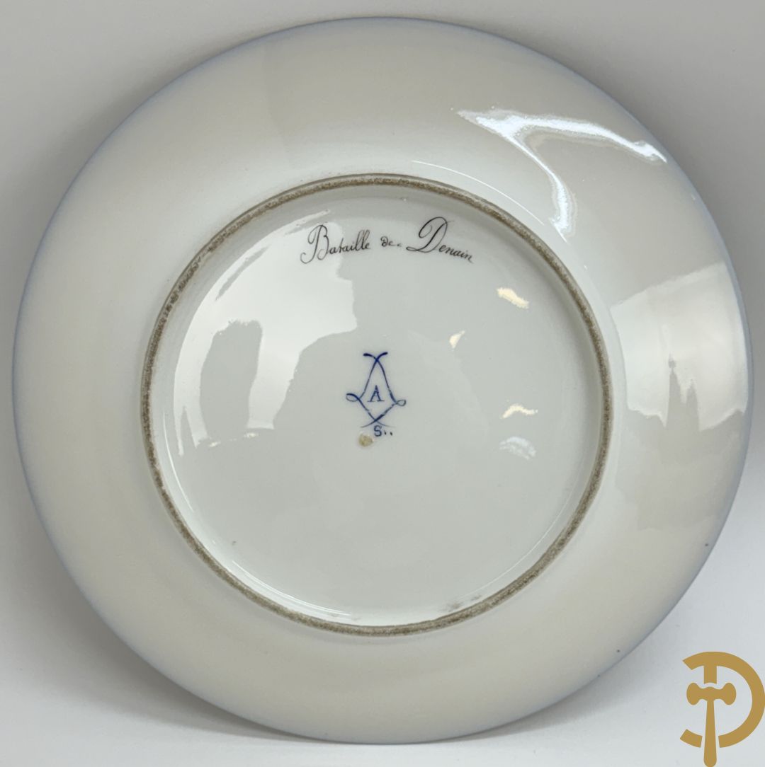 Paar handbeschilderde porseleinen Sèvres borden 