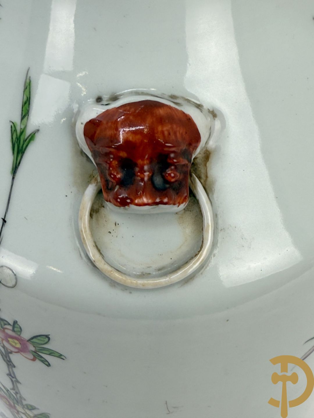 Chinese porseleinen vaas met decor van bloemen en vogels