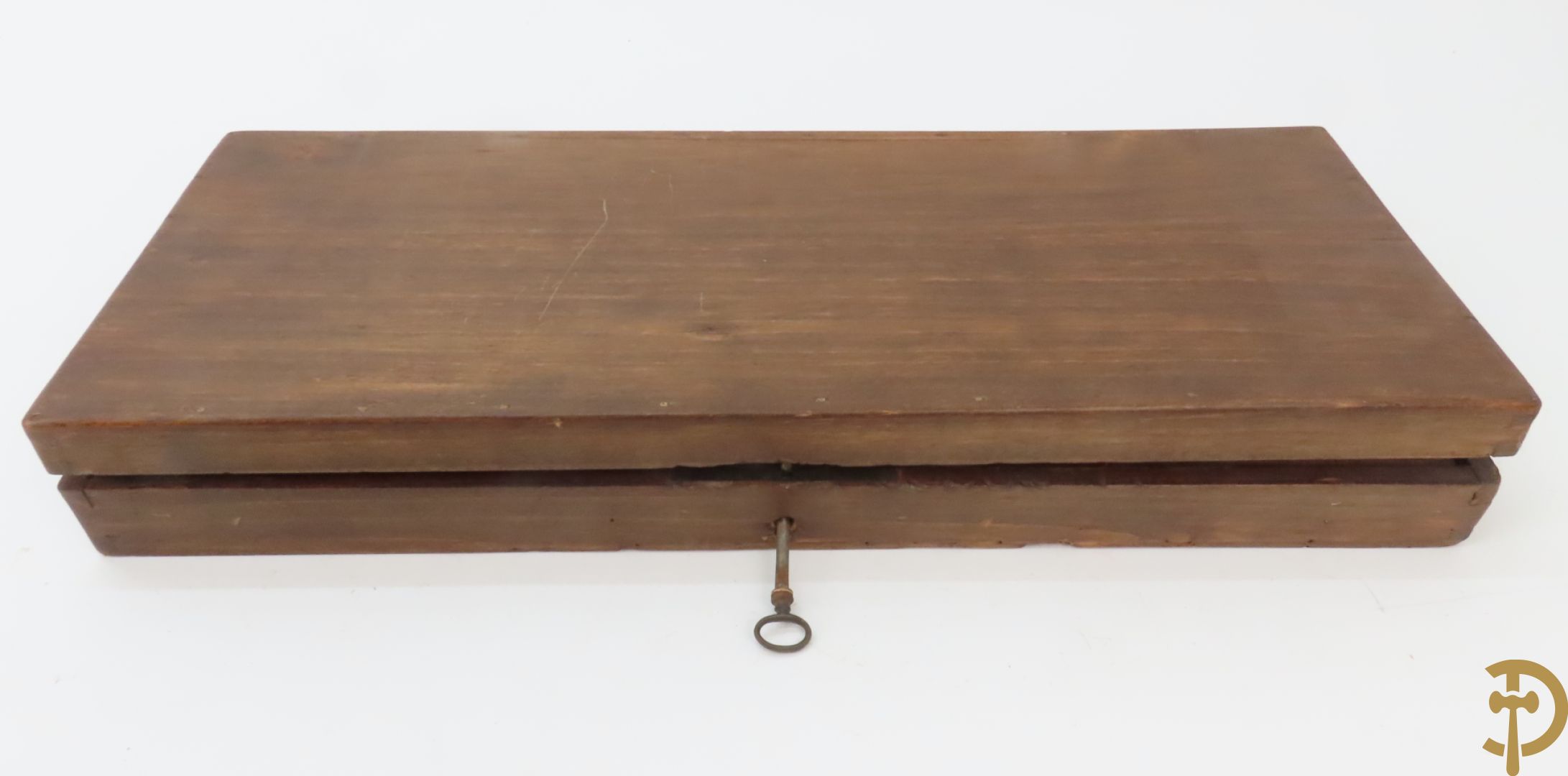 Antieke duelleerkoffer met paar percussie duelleerpistolen met notelaren handvat - (Antiek sierwapen daterend voor 1893 - kopers gebonden aan de Belgische wetgeving)