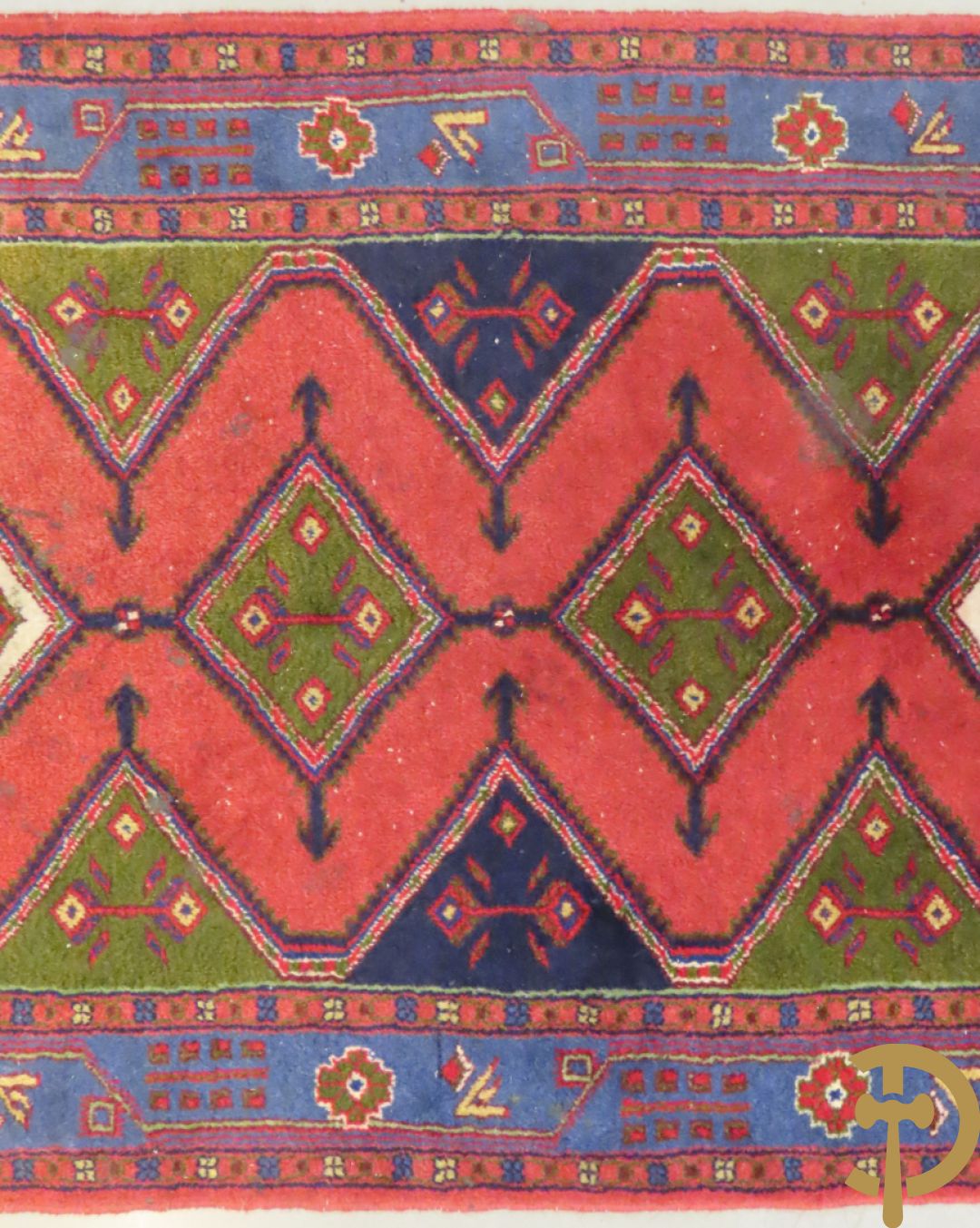 Drie oosterse handgeknoopte tapijten Kaukasus