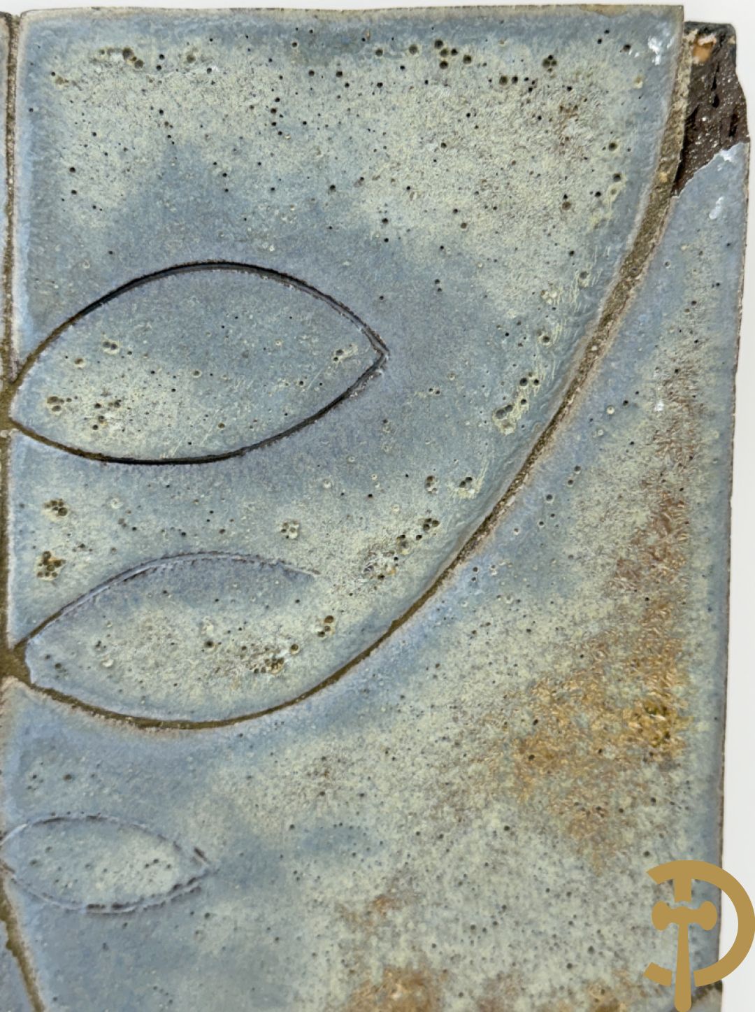 Ongetekend  vintage keramieken basrelief met vogeldecor