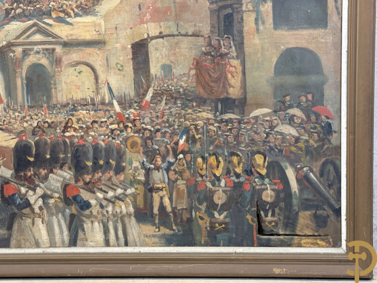 Onleesbaar getekend links onder 