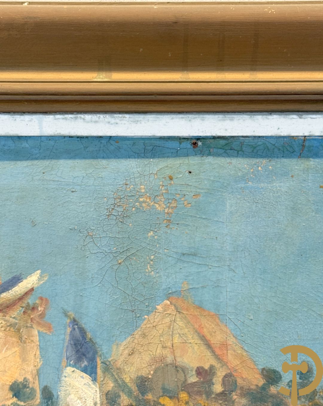 Onleesbaar getekend links onder 