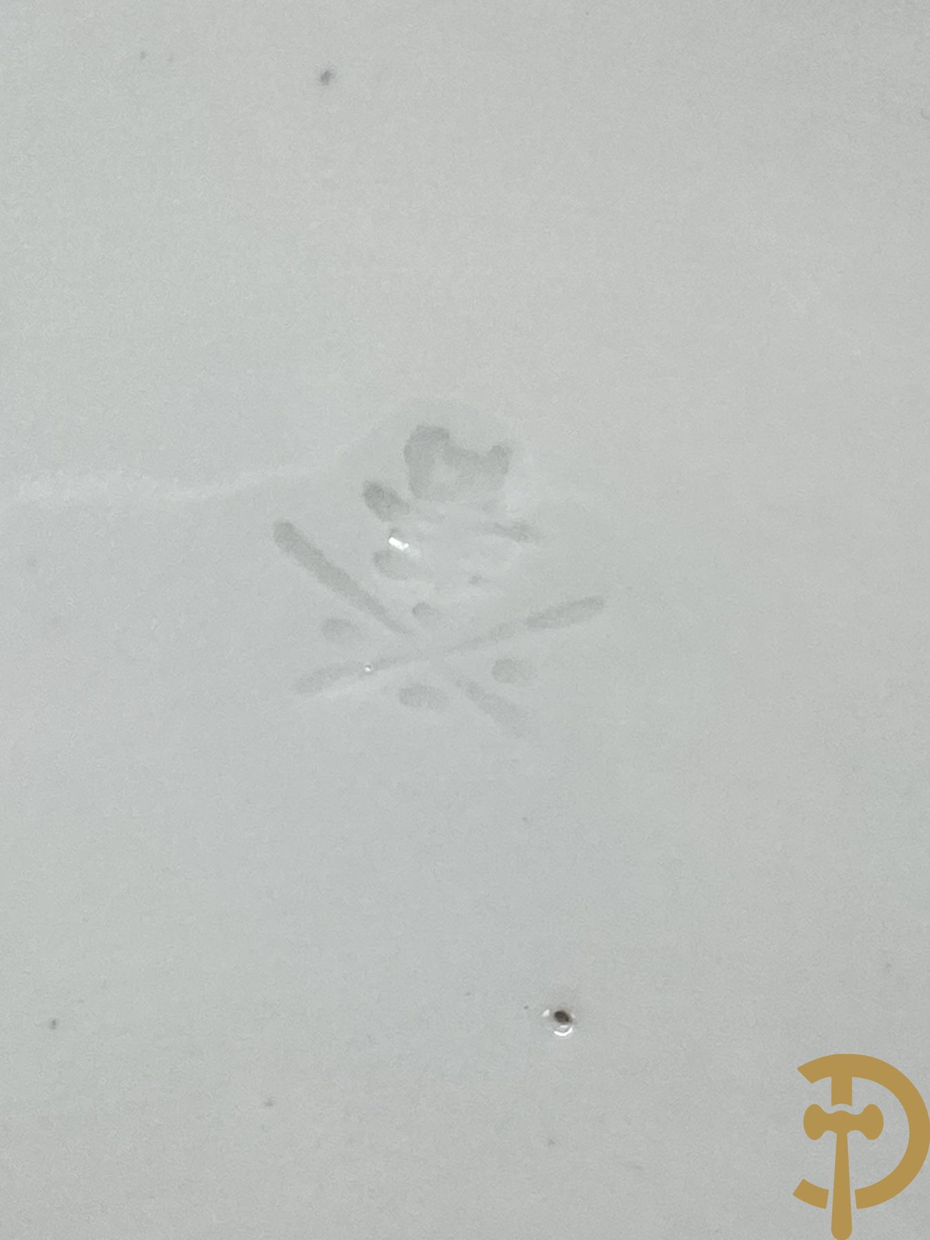 Paar porseleinen borden met vlinderdecor