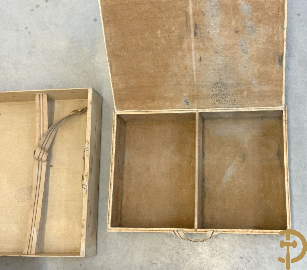 Antieke reiskoffer Louis Vuitton met houten latten, genummerd N41601, met bijhorende sleutel