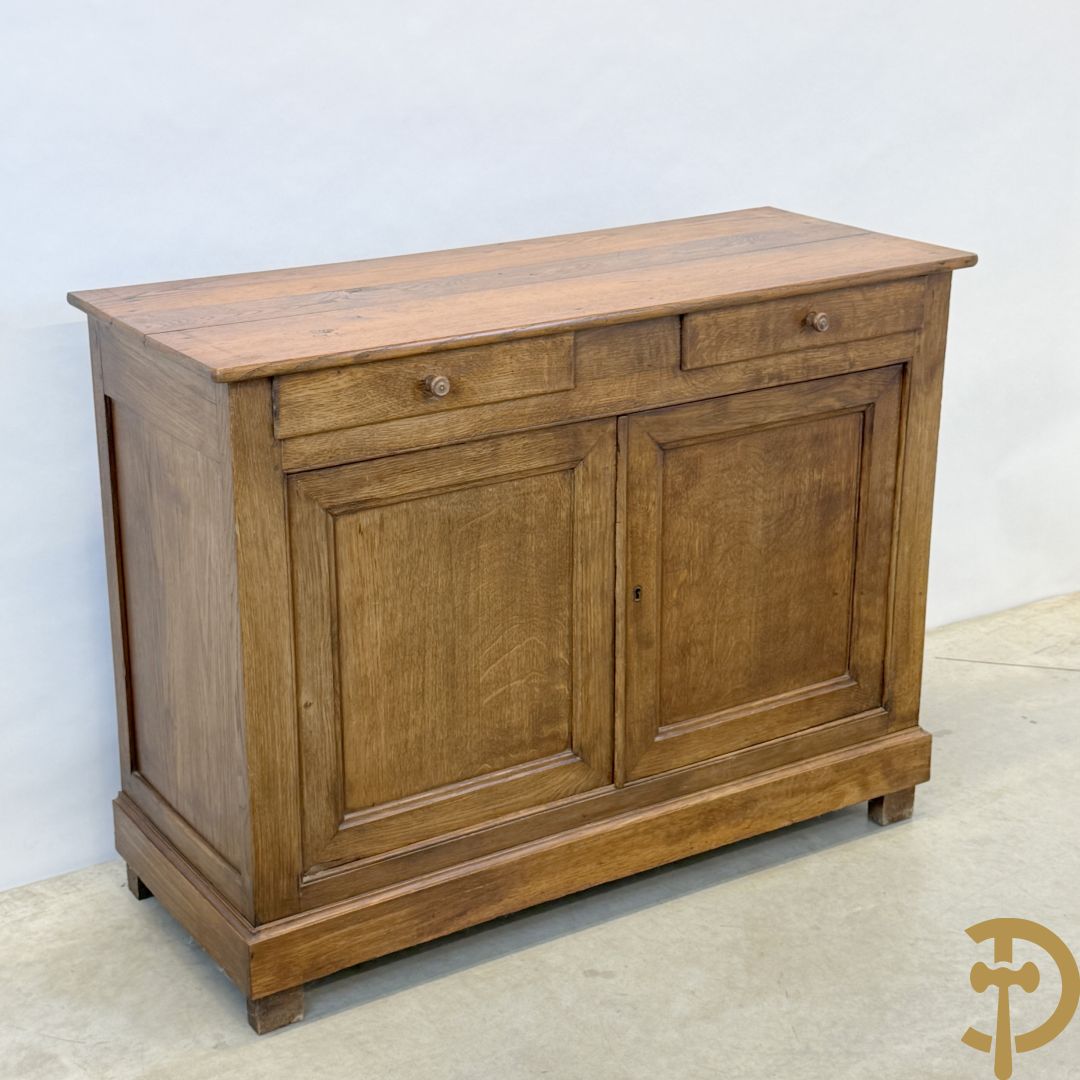 Masssief eiken tweedeursdresse Louis Philippe 19e