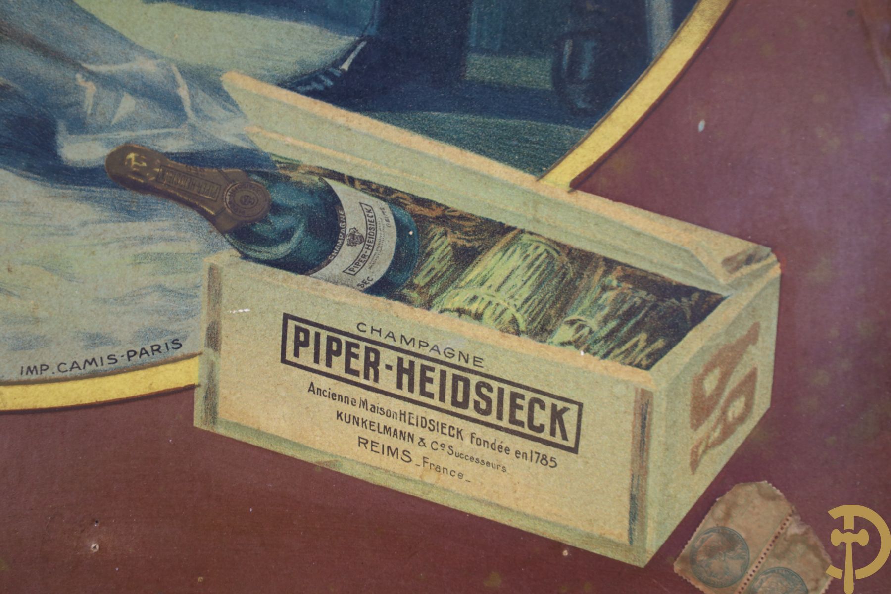 Oude affiche van Piper Heidsieck, Imp. Camis-Paris