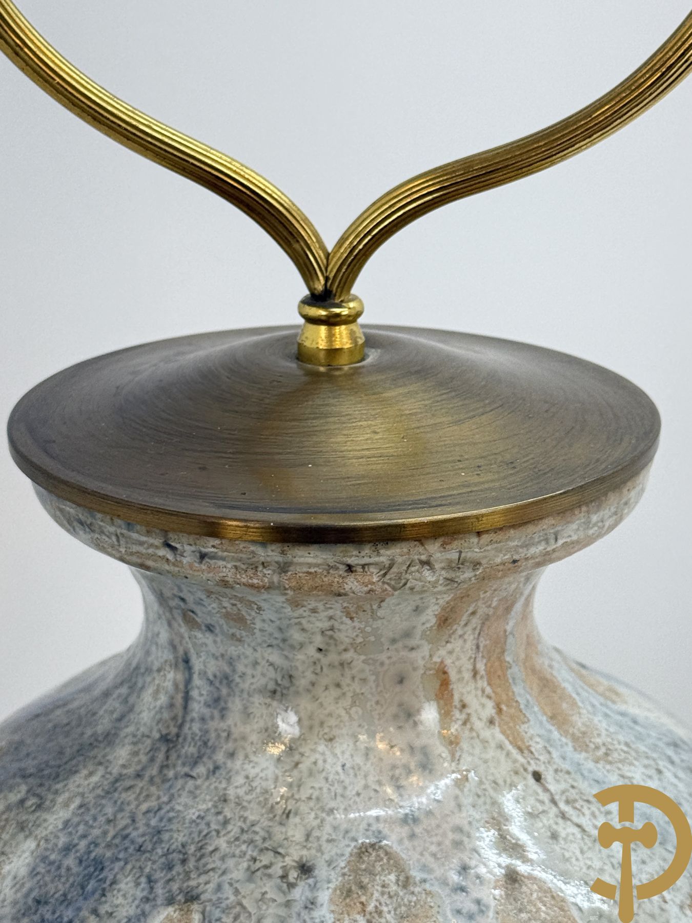 Art deco vaas, in de stijl van Millet Paul, als lampadaire gemonteerd