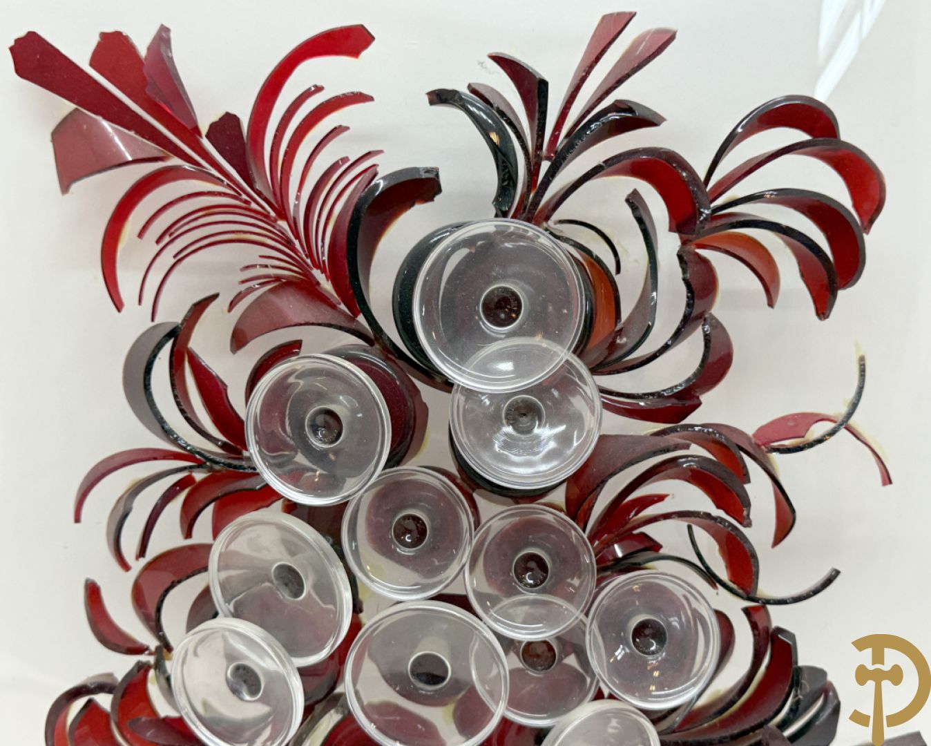 BERRE Gil getekend 1973 - Kunstwerk gemaakt van gekleurde glazen