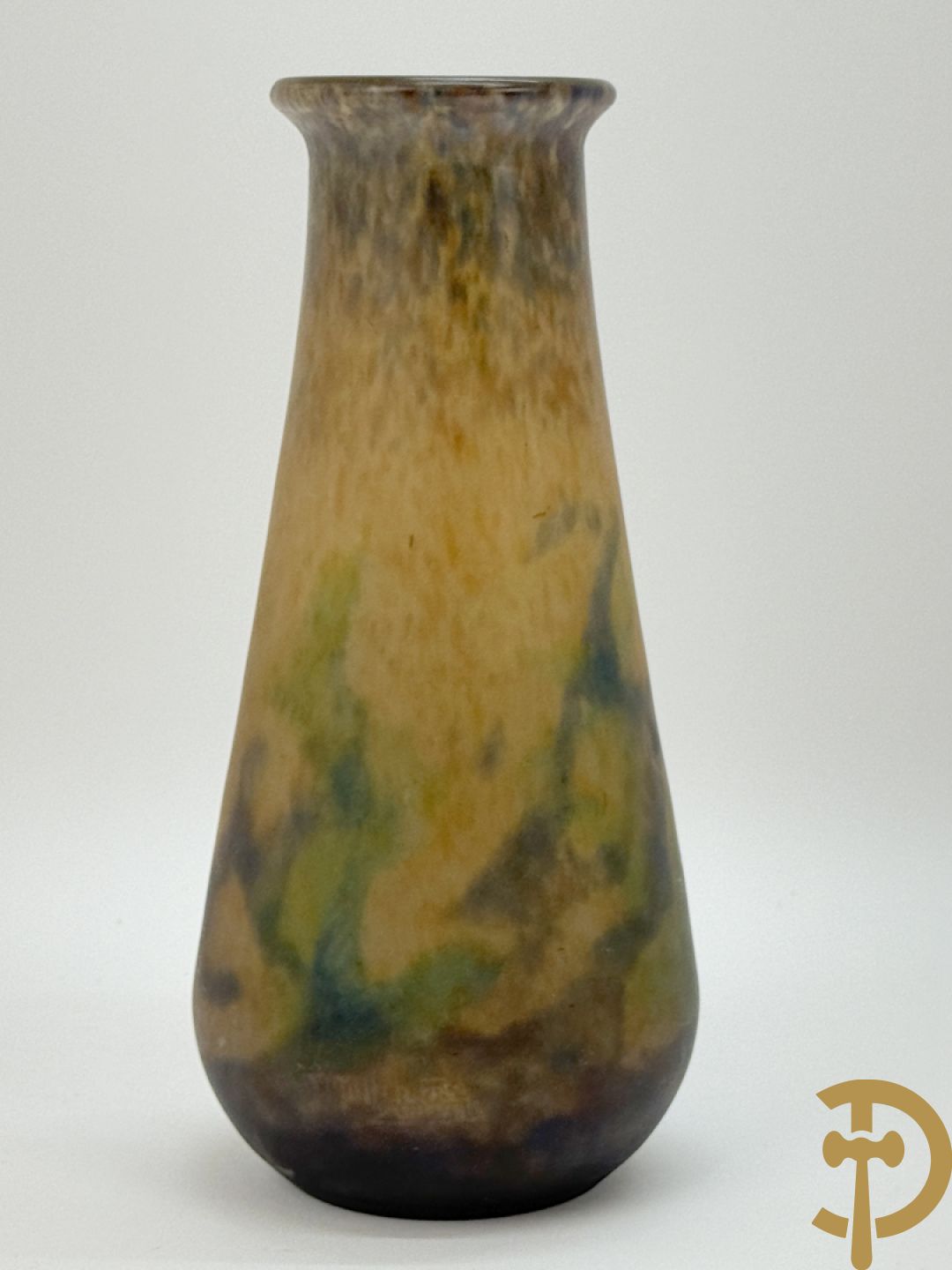 MÜLLER FRERES Luneville getekend, Art Deco vaas in glaspasta