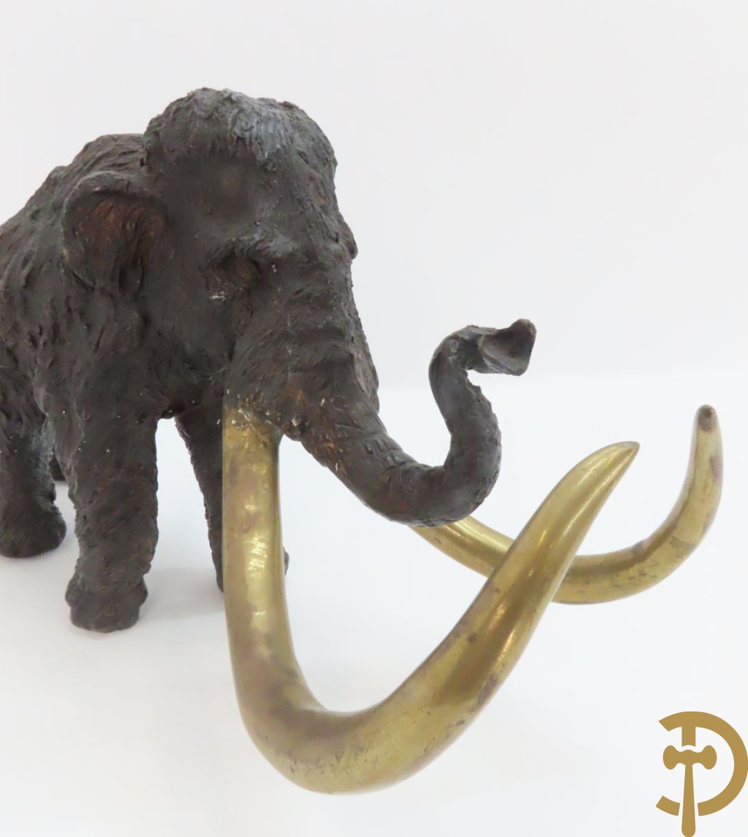 Ongetekend decoratief bronzen beeld van een mammoet