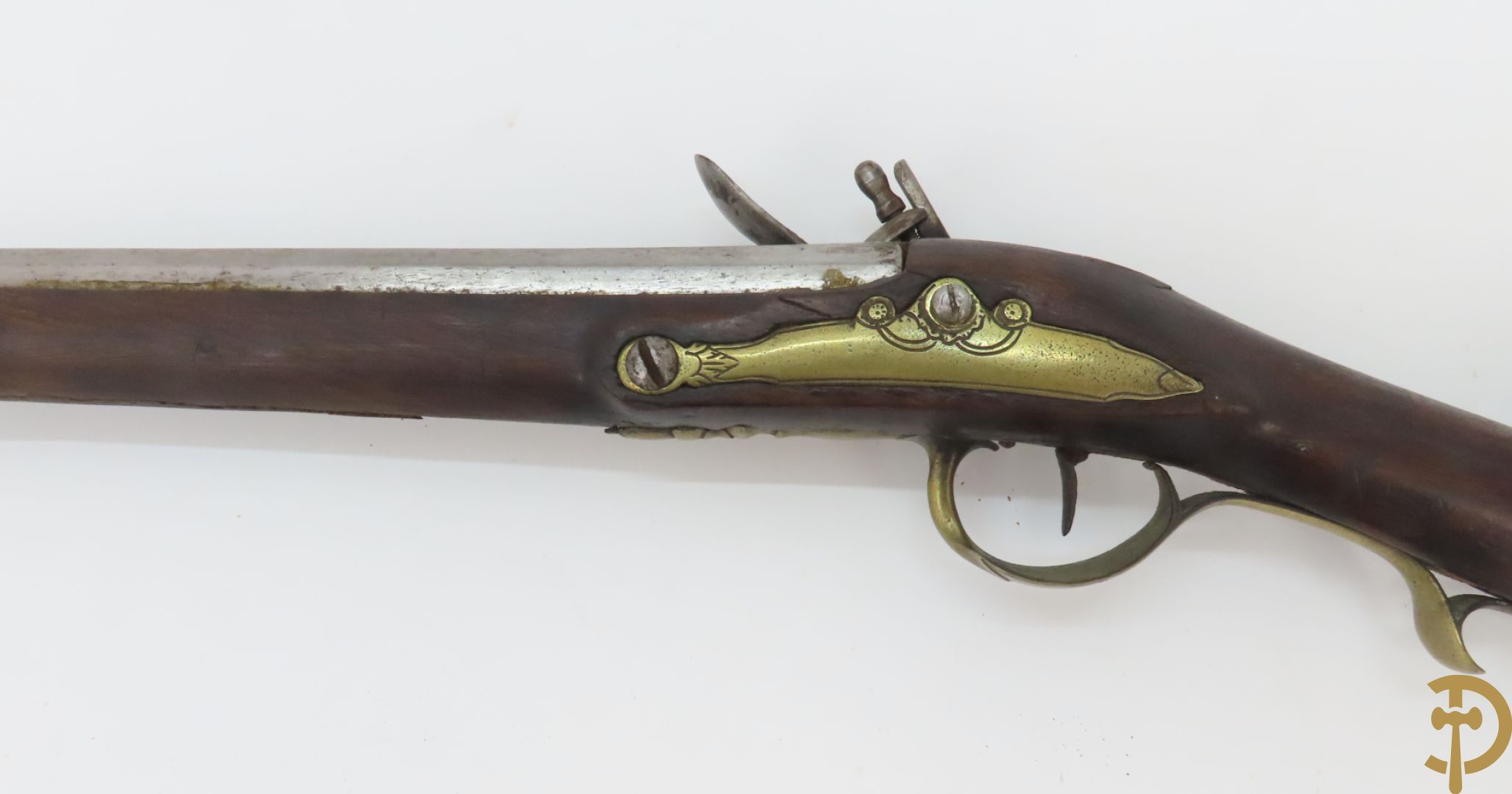 Antiek silex geweer met opstamper - (Antiek sierwapen daterend voor 1893 - kopers gebonden aan de Belgische wetgeving)