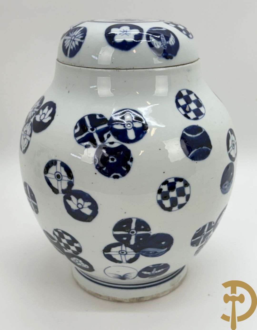 Paar blauw/witte Chinese gemberpotten