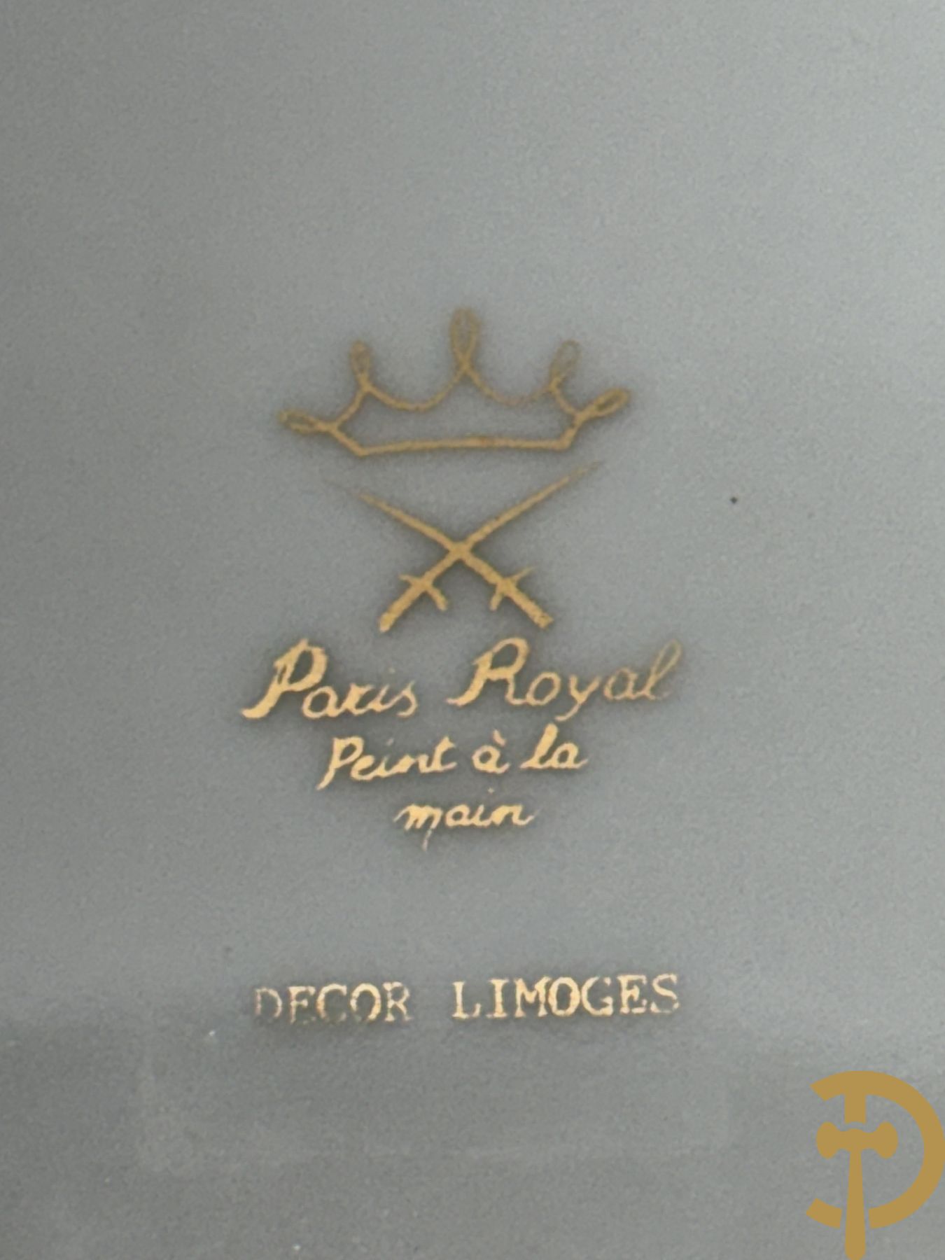 Wit porseleinen milieu de table met bloemendecor, Limoges gemerkt