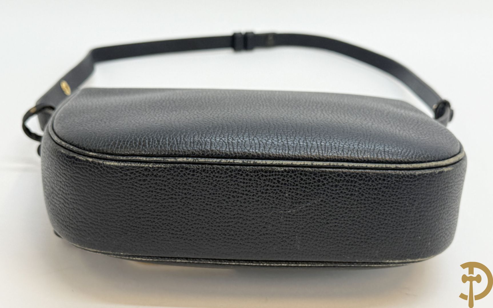 Blauwe lederen schoudertas Delvaux