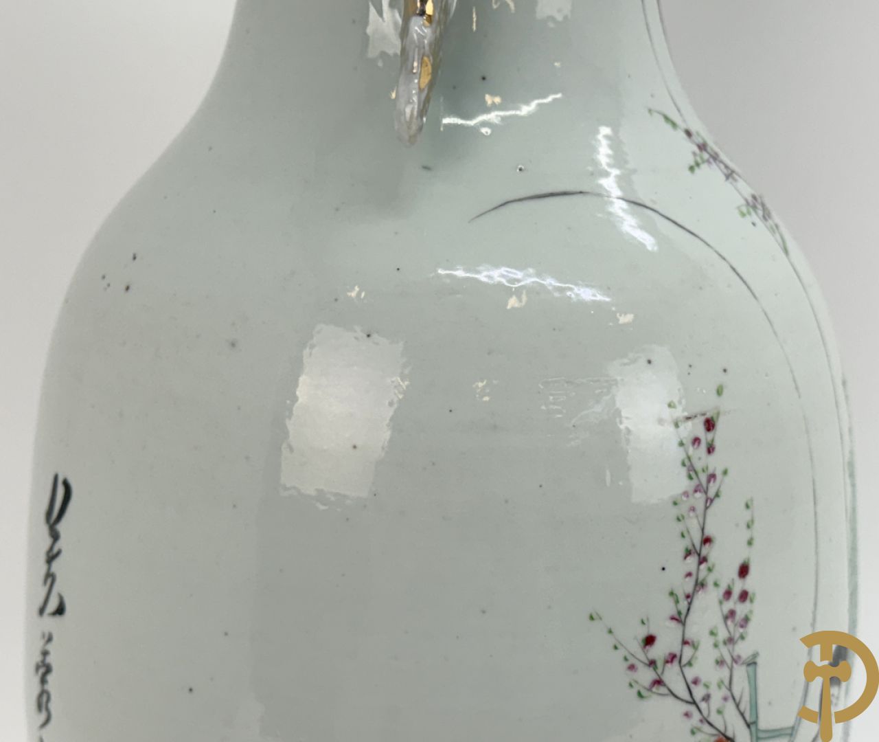 Chinese porseleinen vaas met decor van geisha