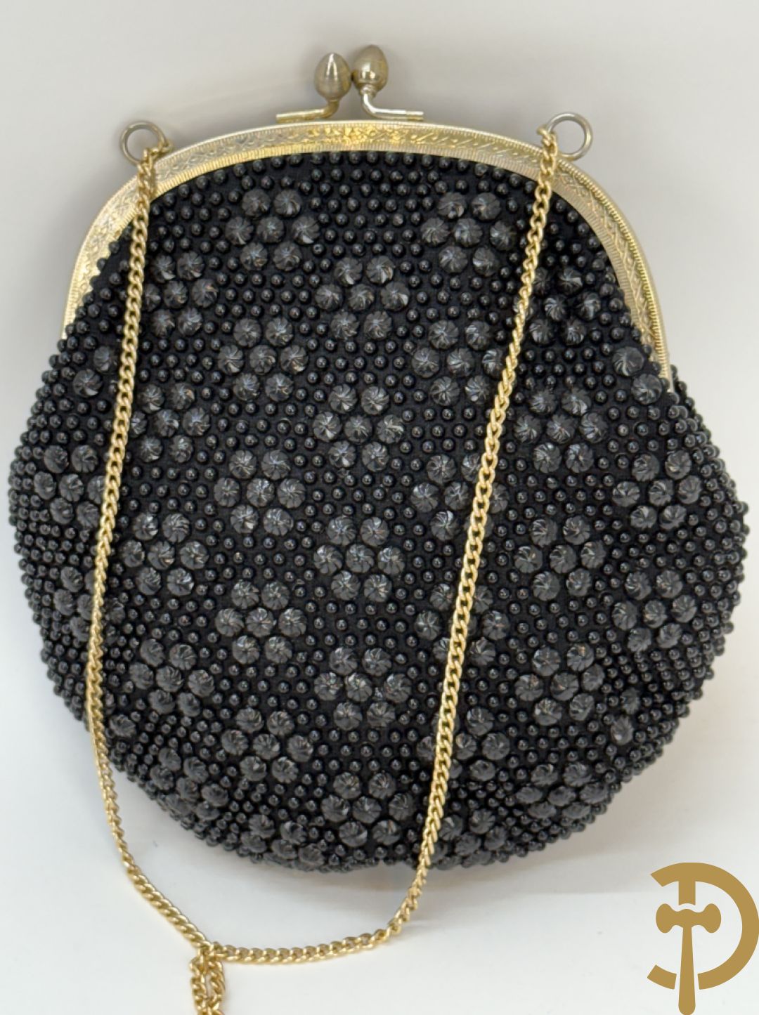 Kroko zwart lederen handtas, Le Sellier Bruxelles + zwart lederen kroko clutch + bruin lederen kroko enveloppetas + toneelhandtasje