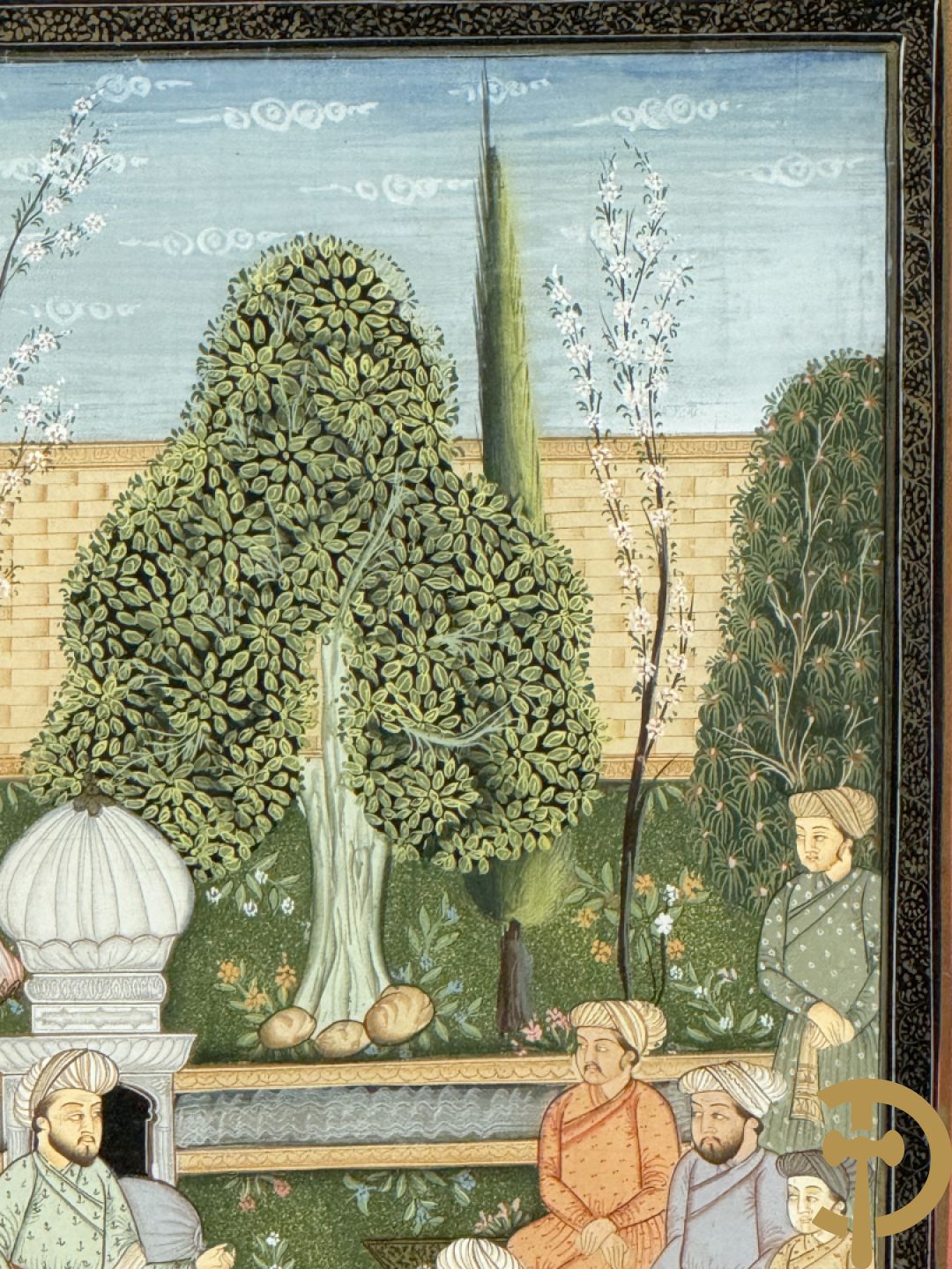 Drie Indische handgekleurde, geaquarelleerde en geanimeerde scènes