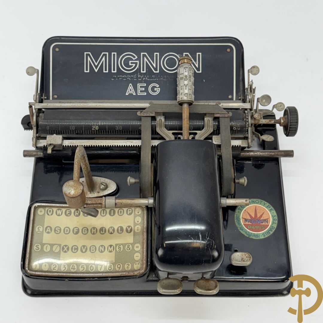 Typmachine uit de jaren 1920 / 30, Mignon model 4 AEG Technotype