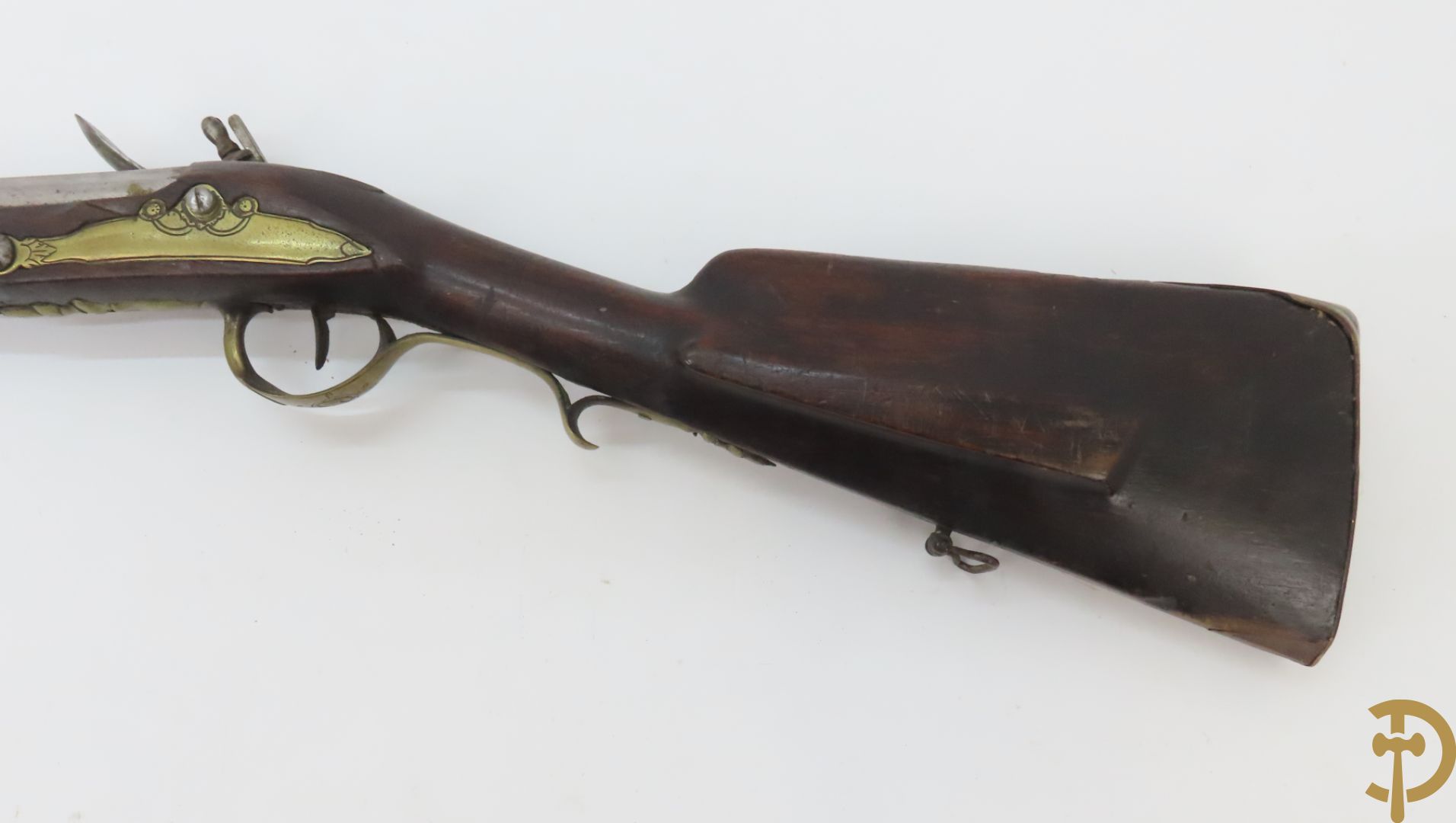 Antiek silex geweer met opstamper - (Antiek sierwapen daterend voor 1893 - kopers gebonden aan de Belgische wetgeving)