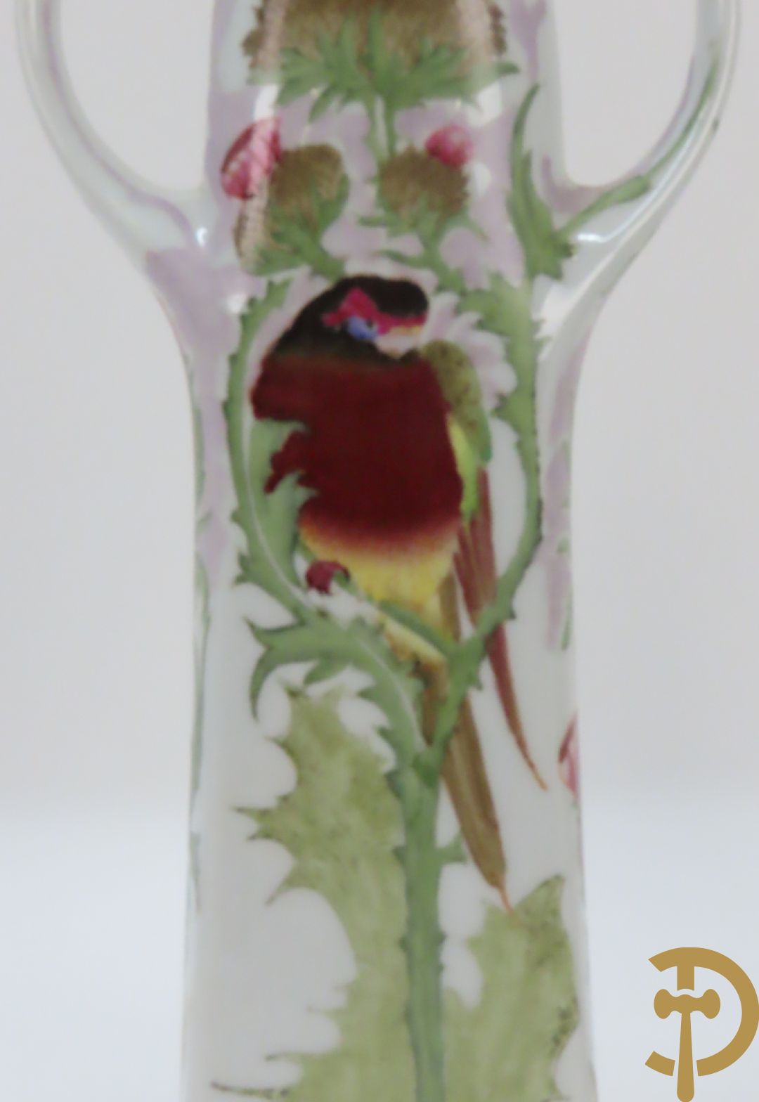 Twee Hollandse vazen met bloemendecor, Colenbrander Arnhem Holland