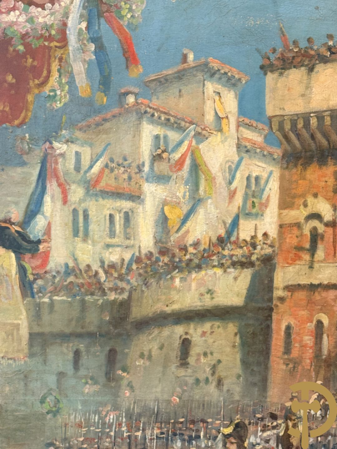 Onleesbaar getekend links onder 