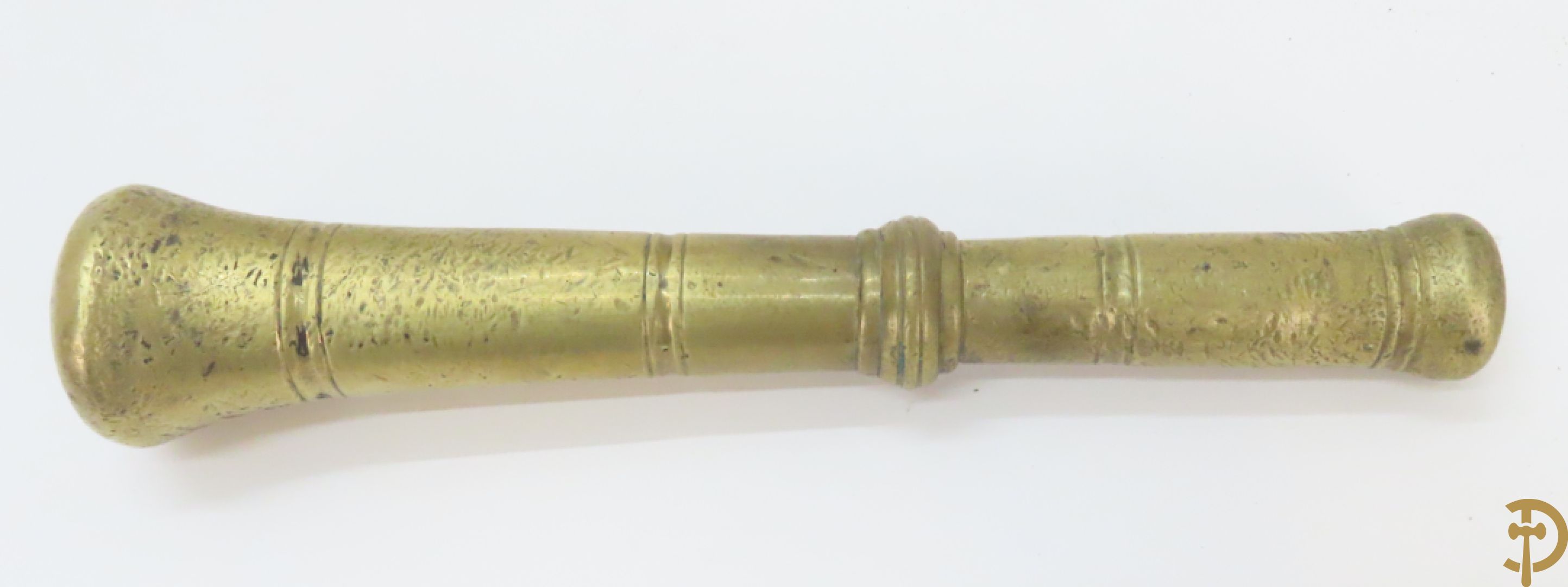 Langerwehe steengoed kruik + twee steengoed veldkruiken +Keulse dekselkan + bronzen mortier met stamper