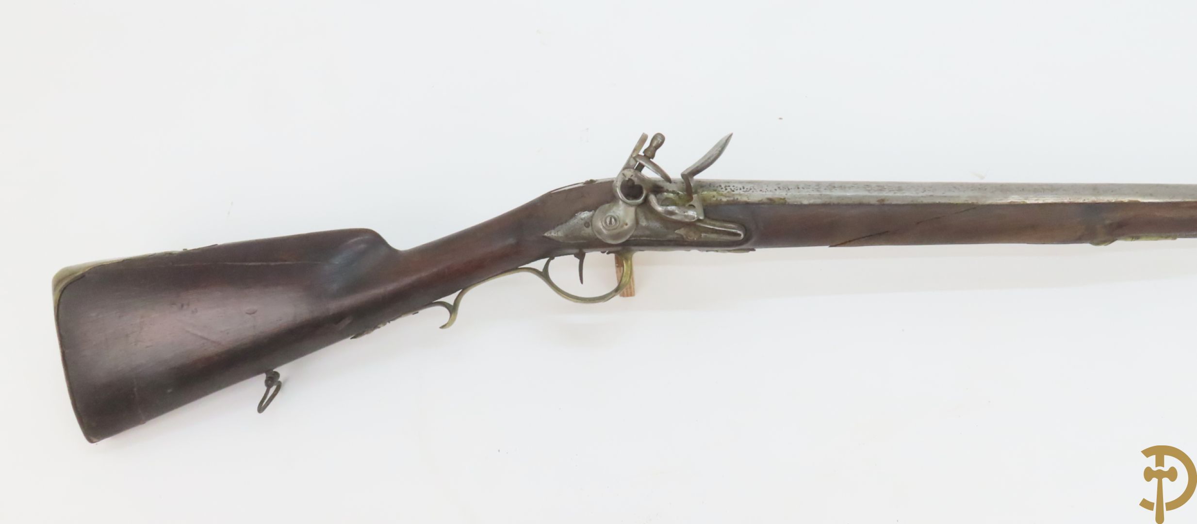 Antiek silex geweer met opstamper - (Antiek sierwapen daterend voor 1893 - kopers gebonden aan de Belgische wetgeving)