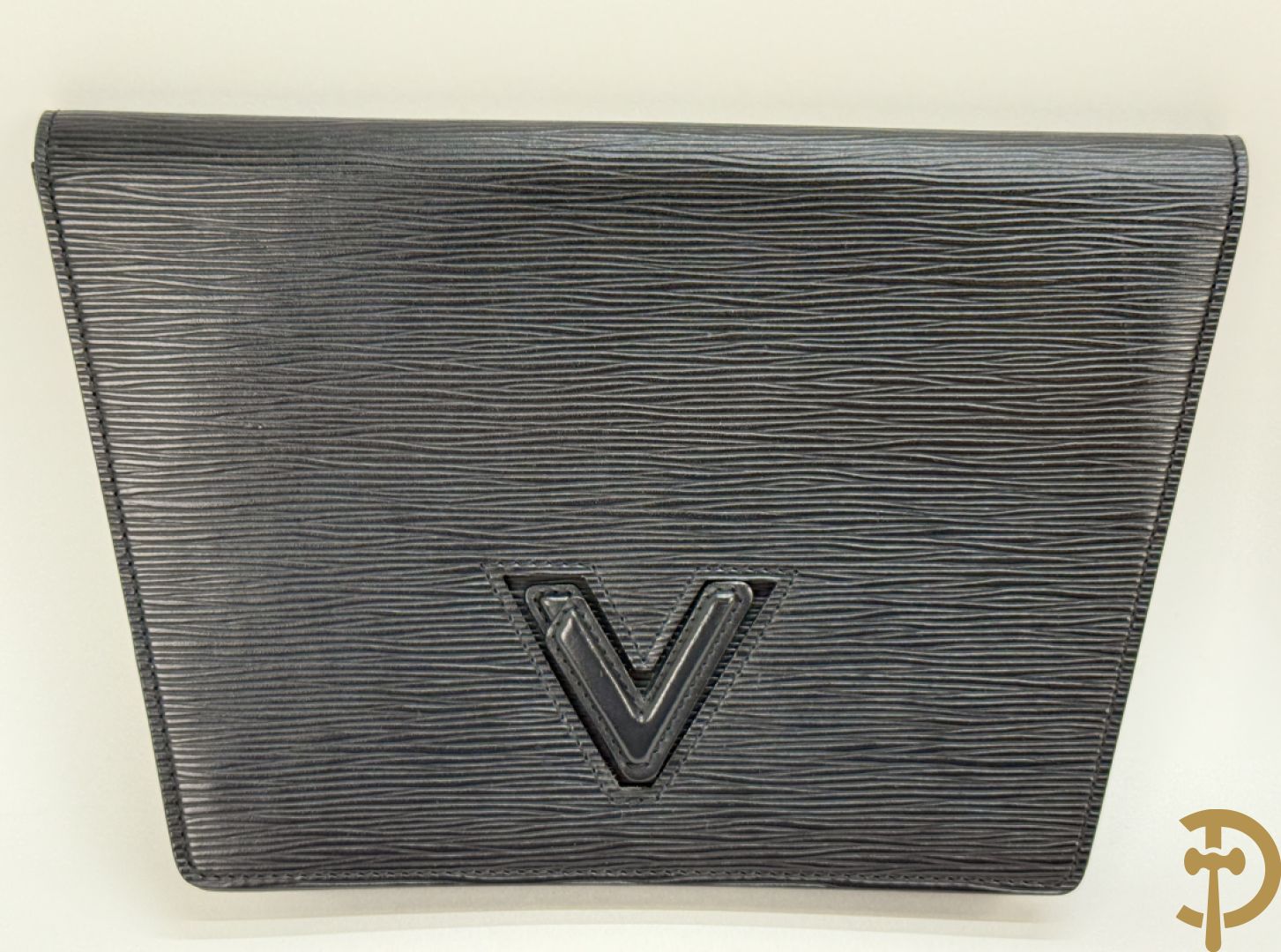 Lederen Louis Vuitton clutch + zwart lederen portefeuille Louis Vuitton