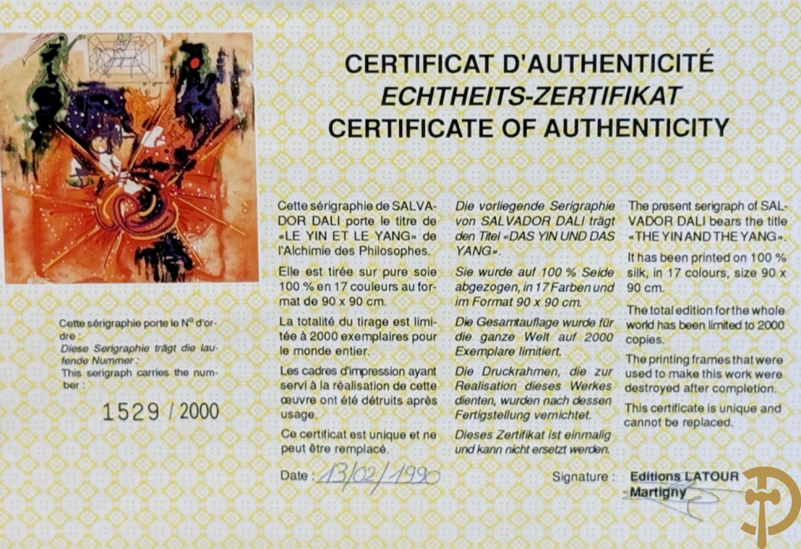 DALI Salvador getekend 