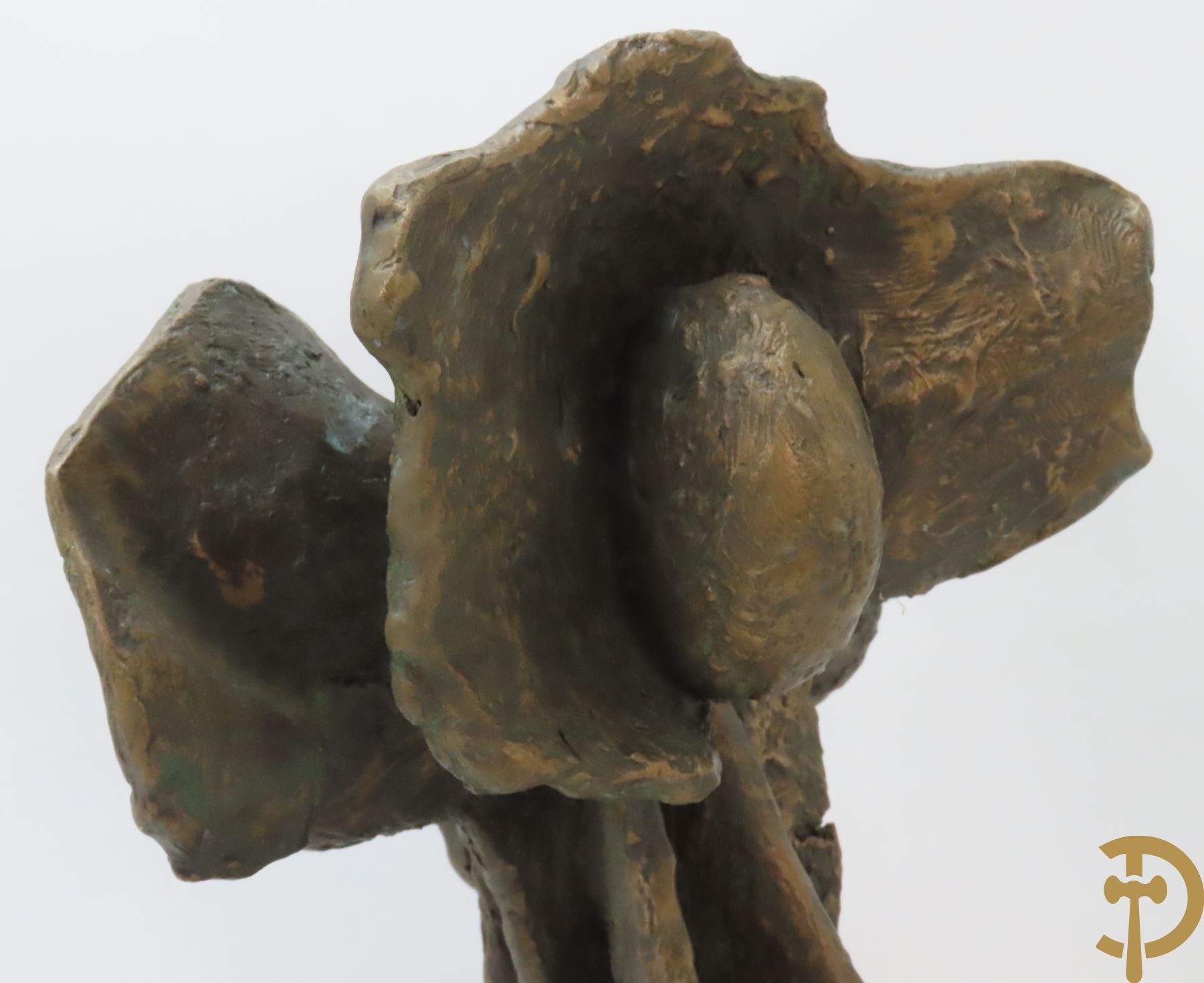 Lampens Marc (van) LM gemonogrammeerd - Bronzen gepatineerde bloem