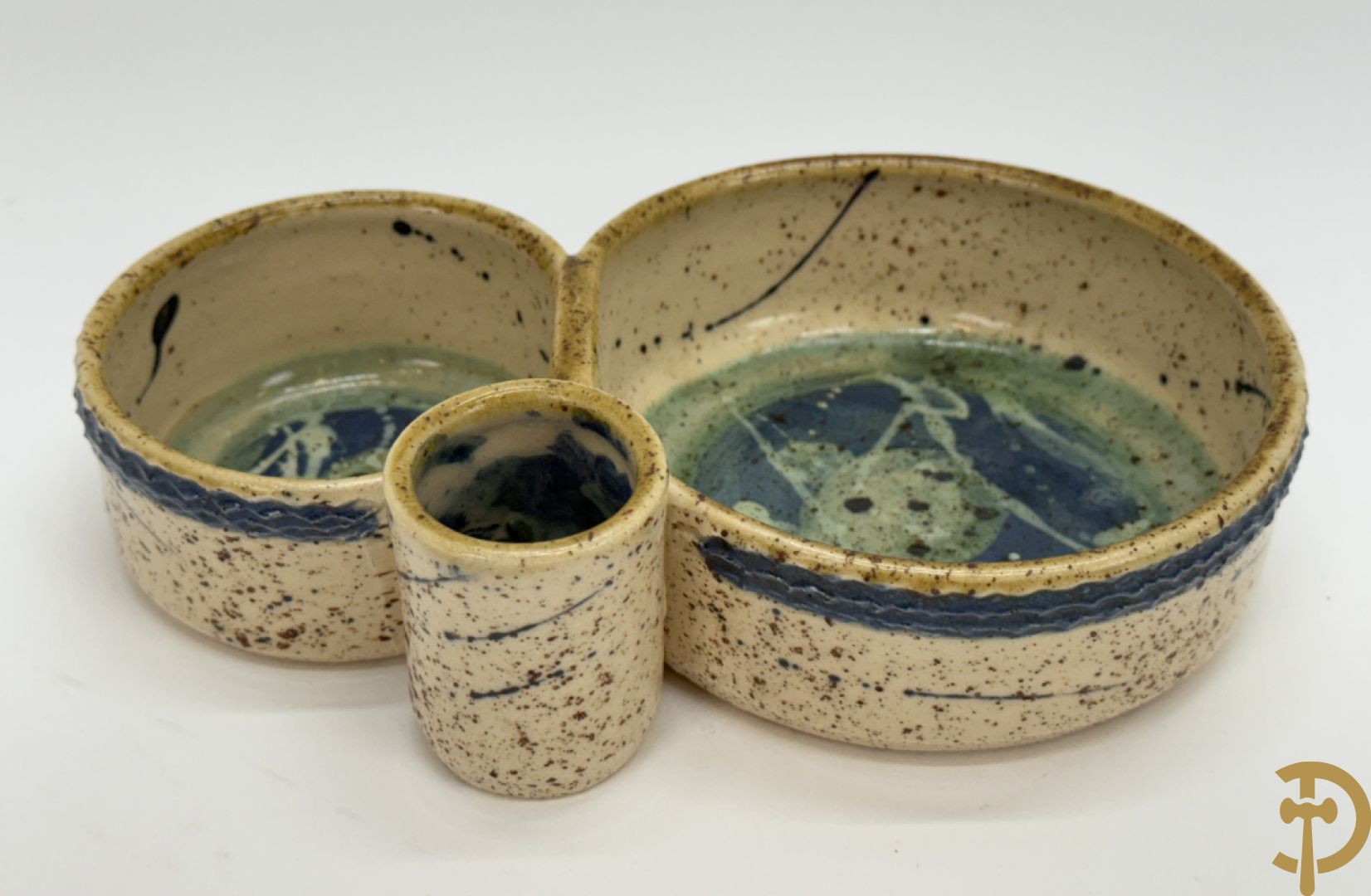 Vier keramieken vintage schalen