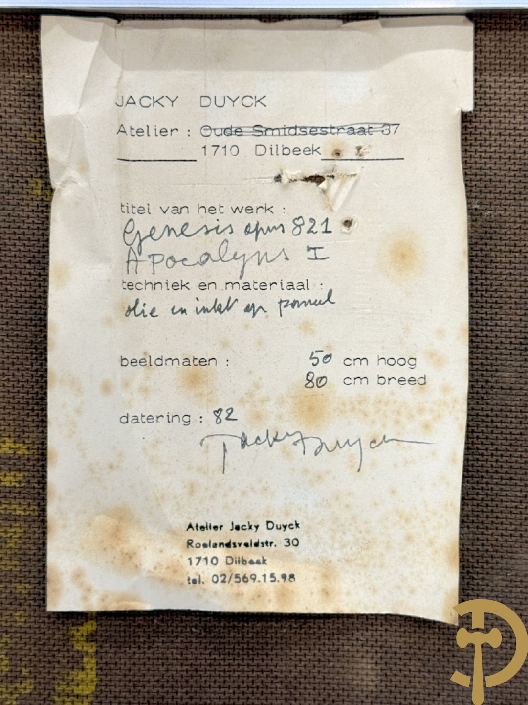 DUYCK Jacky getekend 