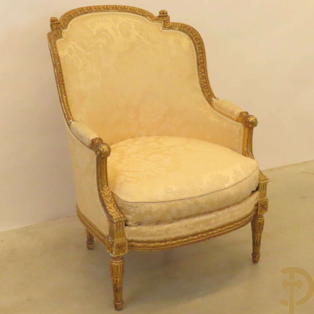 Vergulde Louis XVI armzetel met accanthusranken