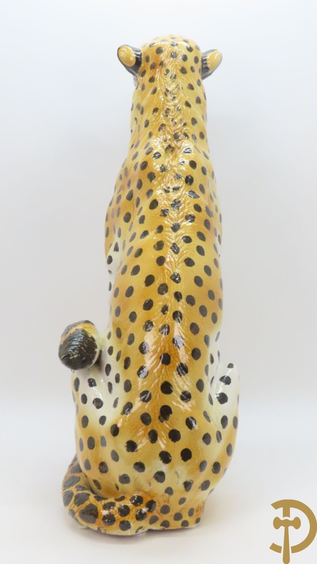 Italiaans keramieken luipaard, gestempeld onderaan Made in Italy