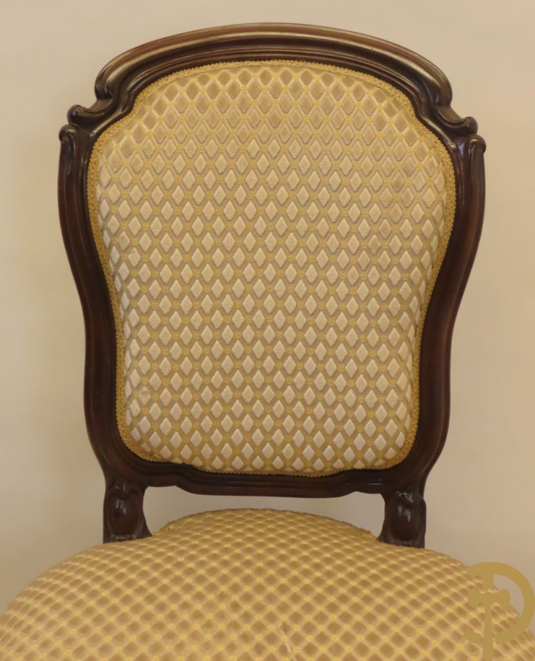 Louis Philippe salonensemble bestaande uit canapé, 2 armzetels en 2 stoelen