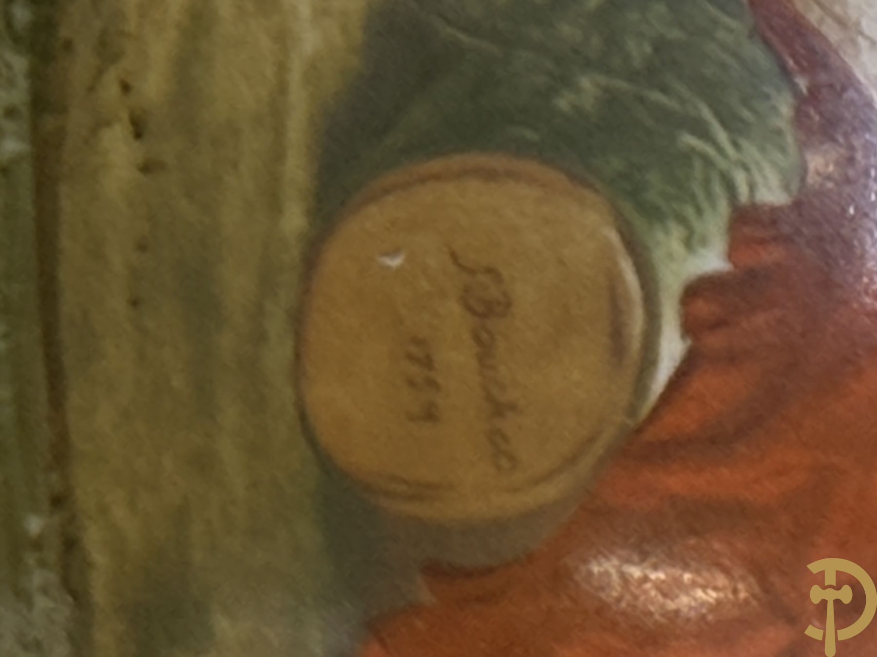 Paar Sèvres stijl vazen met bedrukt geanimeerd decor, naar Boucher