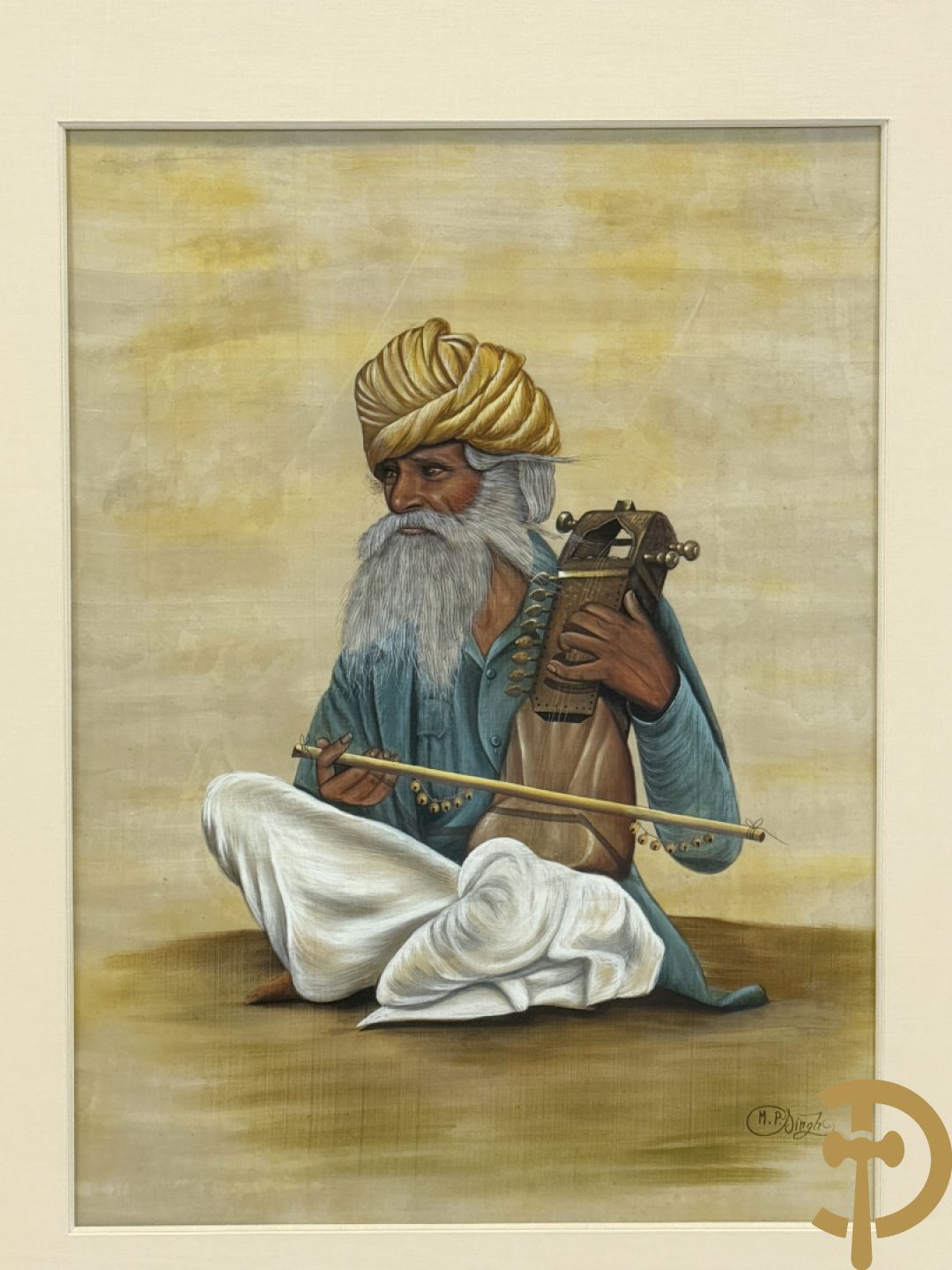 Drie Indische handgekleurde, geaquarelleerde en geanimeerde scènes