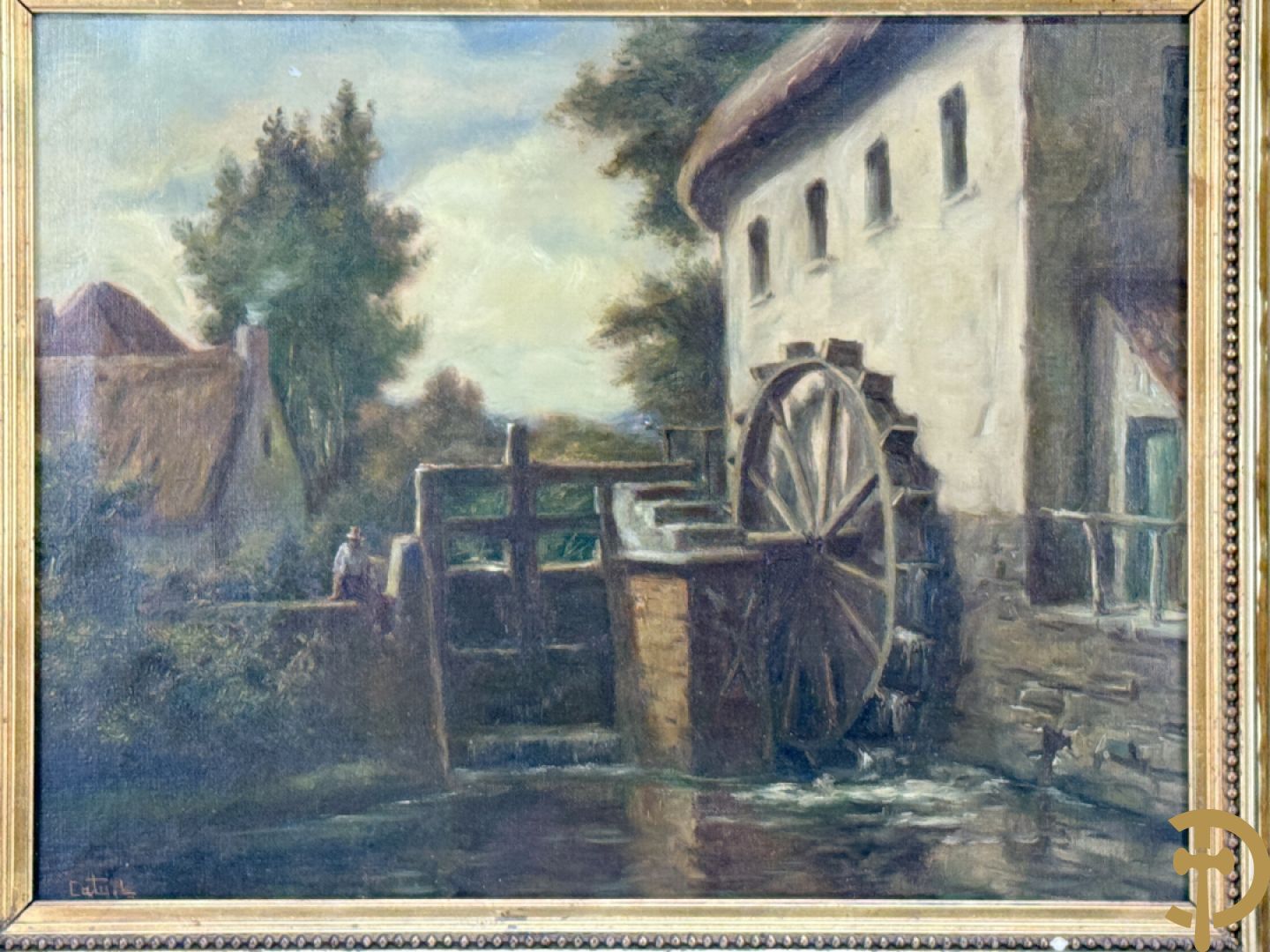 CATY getekend Geanimeerd zicht op watermolen