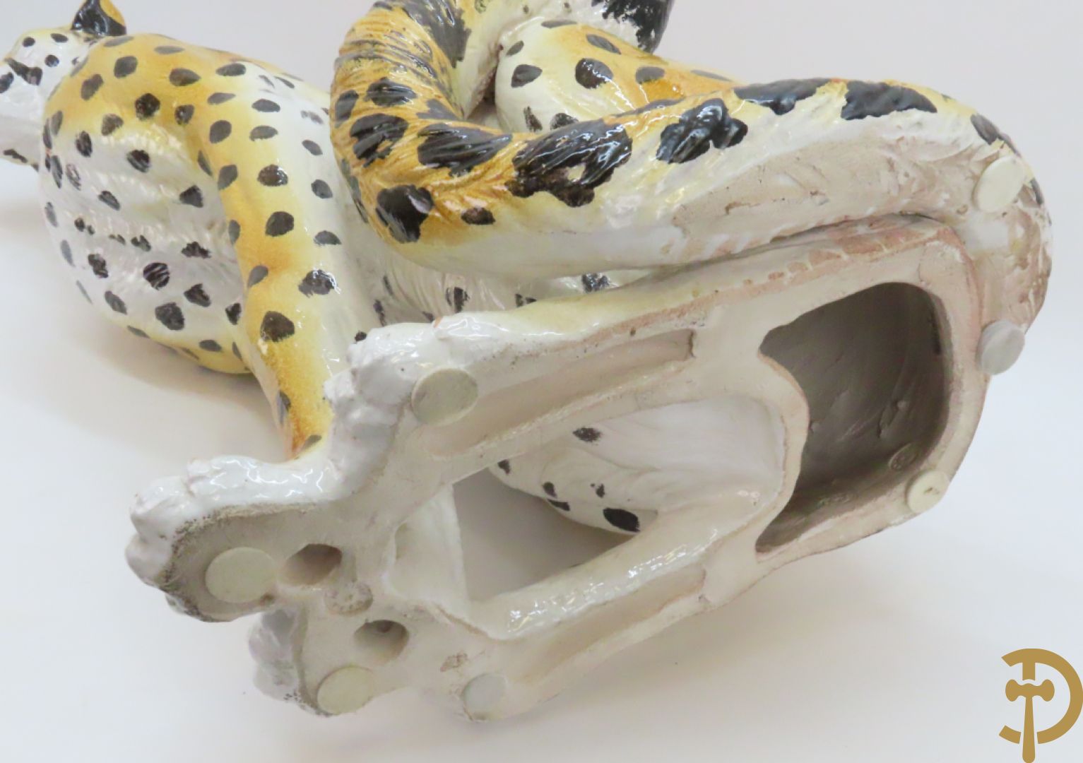 Italiaans keramieken luipaard, gestempeld onderaan Made in Italy