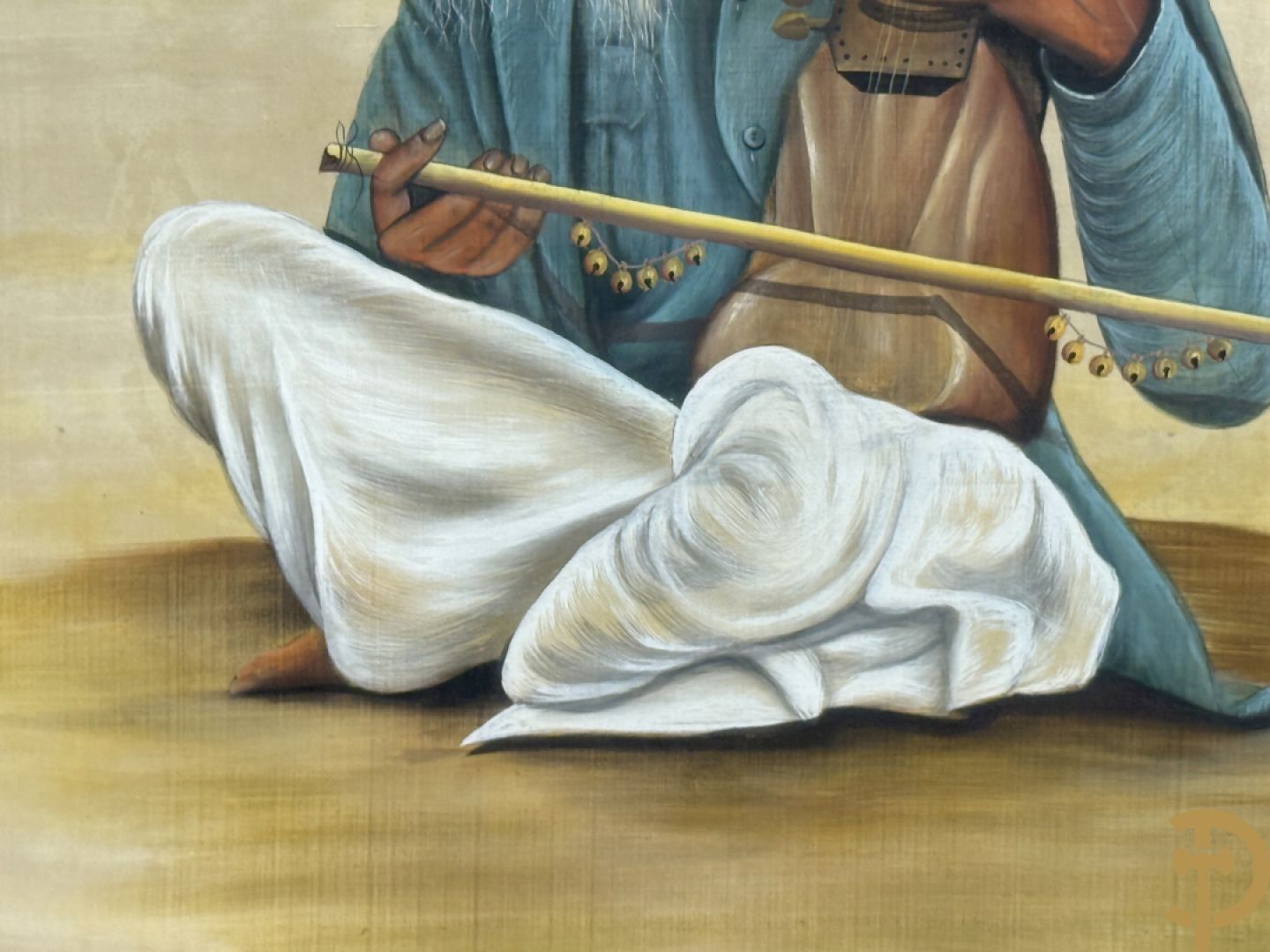 Drie Indische handgekleurde, geaquarelleerde en geanimeerde scènes