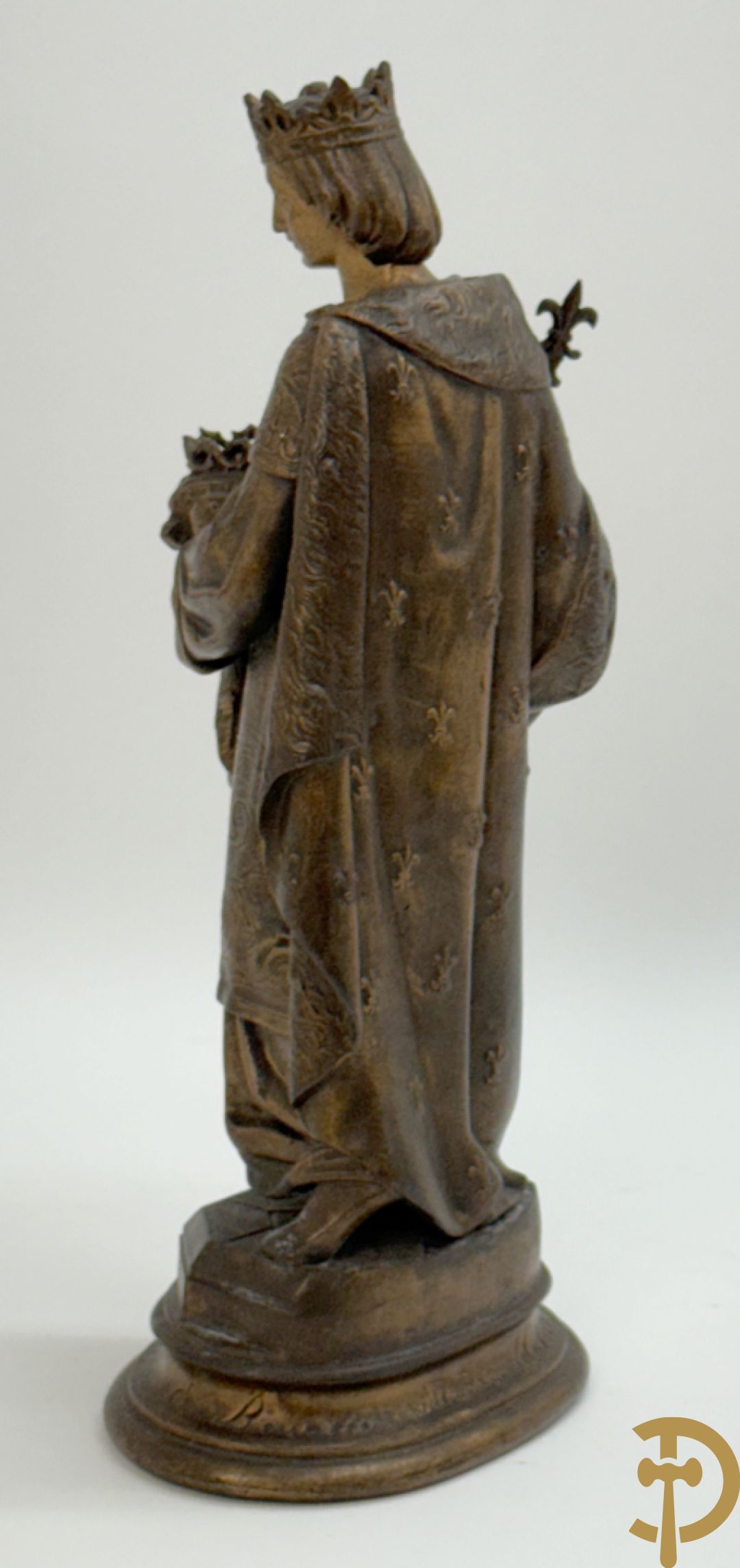 Verguld beeld van Sint-Louis in zamak