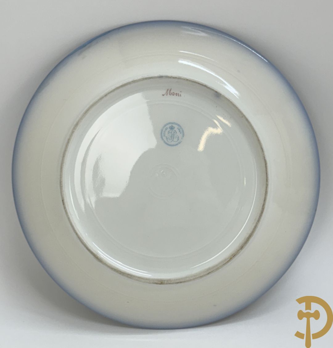 Paar handbeschilderde porseleinen Sèvres borden 