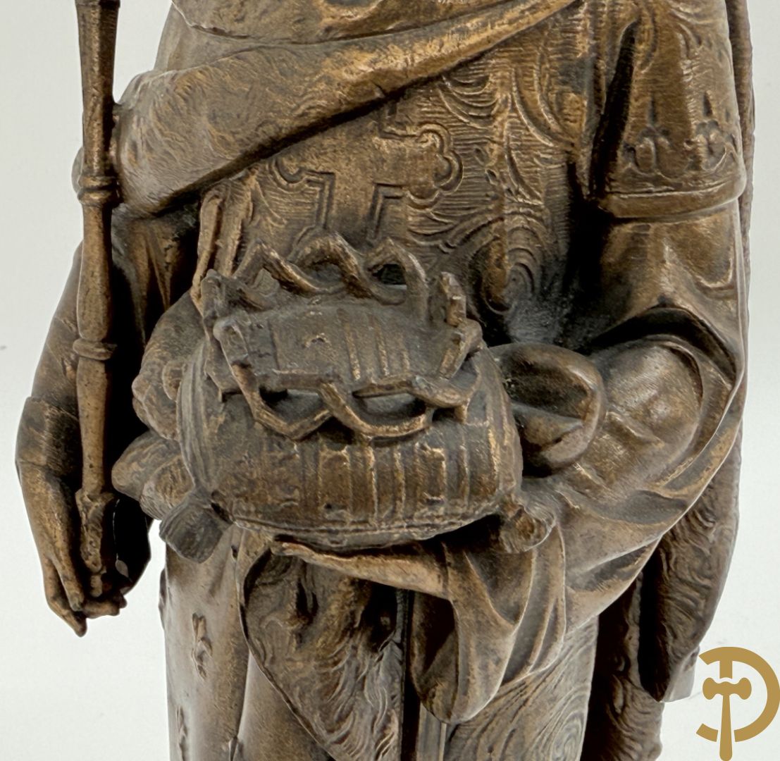 Verguld beeld van Sint-Louis in zamak