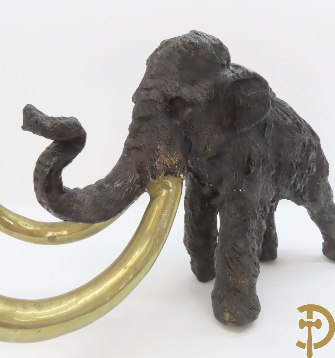 Ongetekend decoratief bronzen beeld van een mammoet