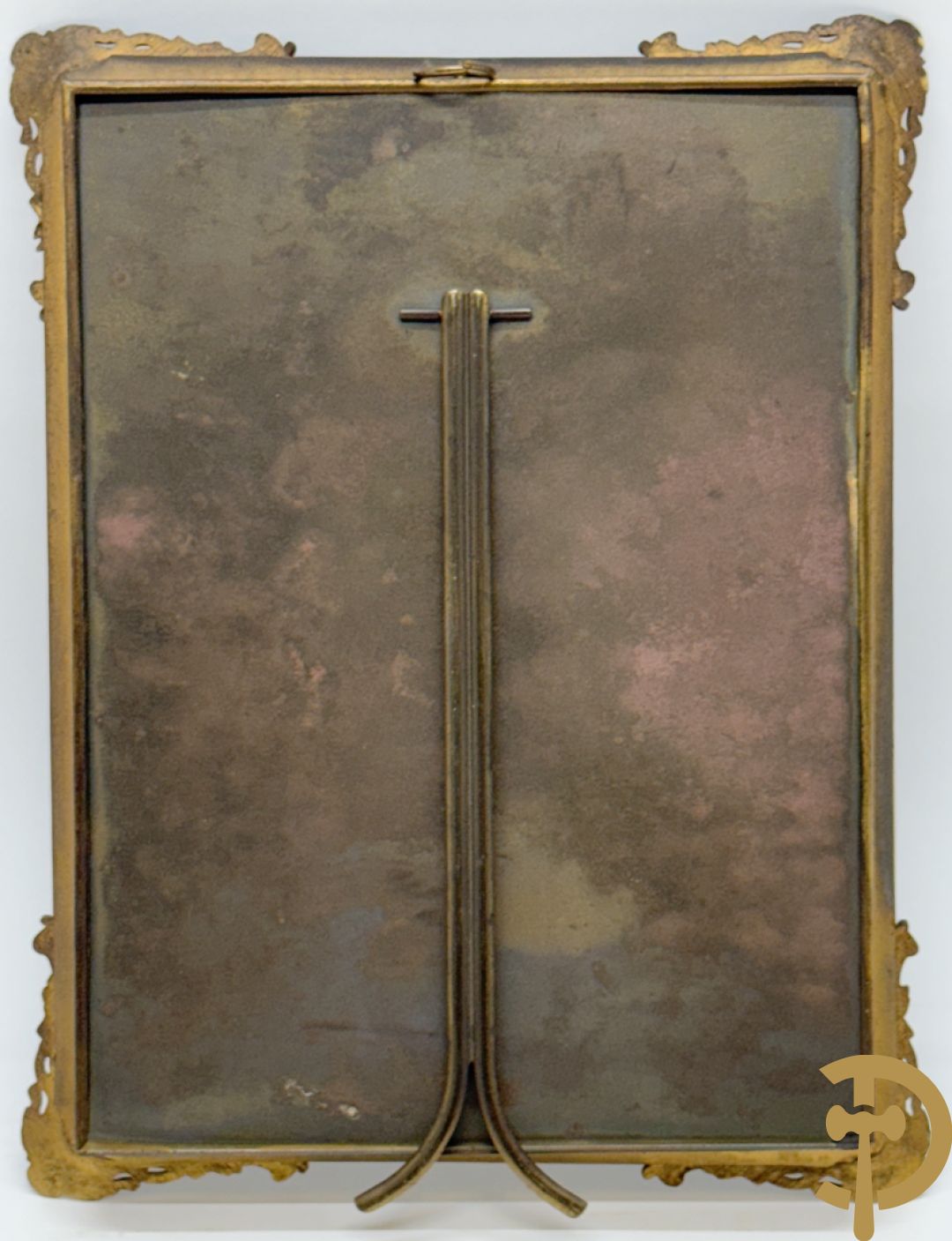 Portret van Albert I + eigenhandig getekend adreskaartje 