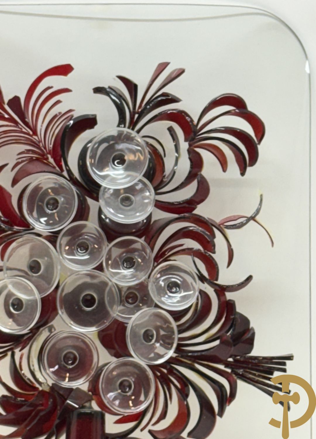 BERRE Gil getekend 1973 - Kunstwerk gemaakt van gekleurde glazen