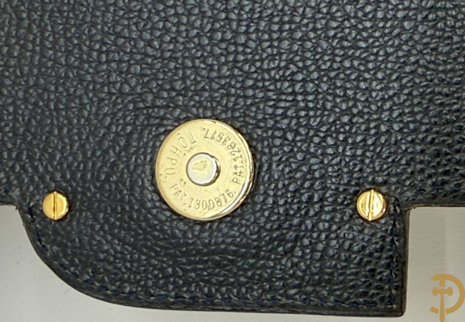 Blauwe lederen schoudertas Delvaux