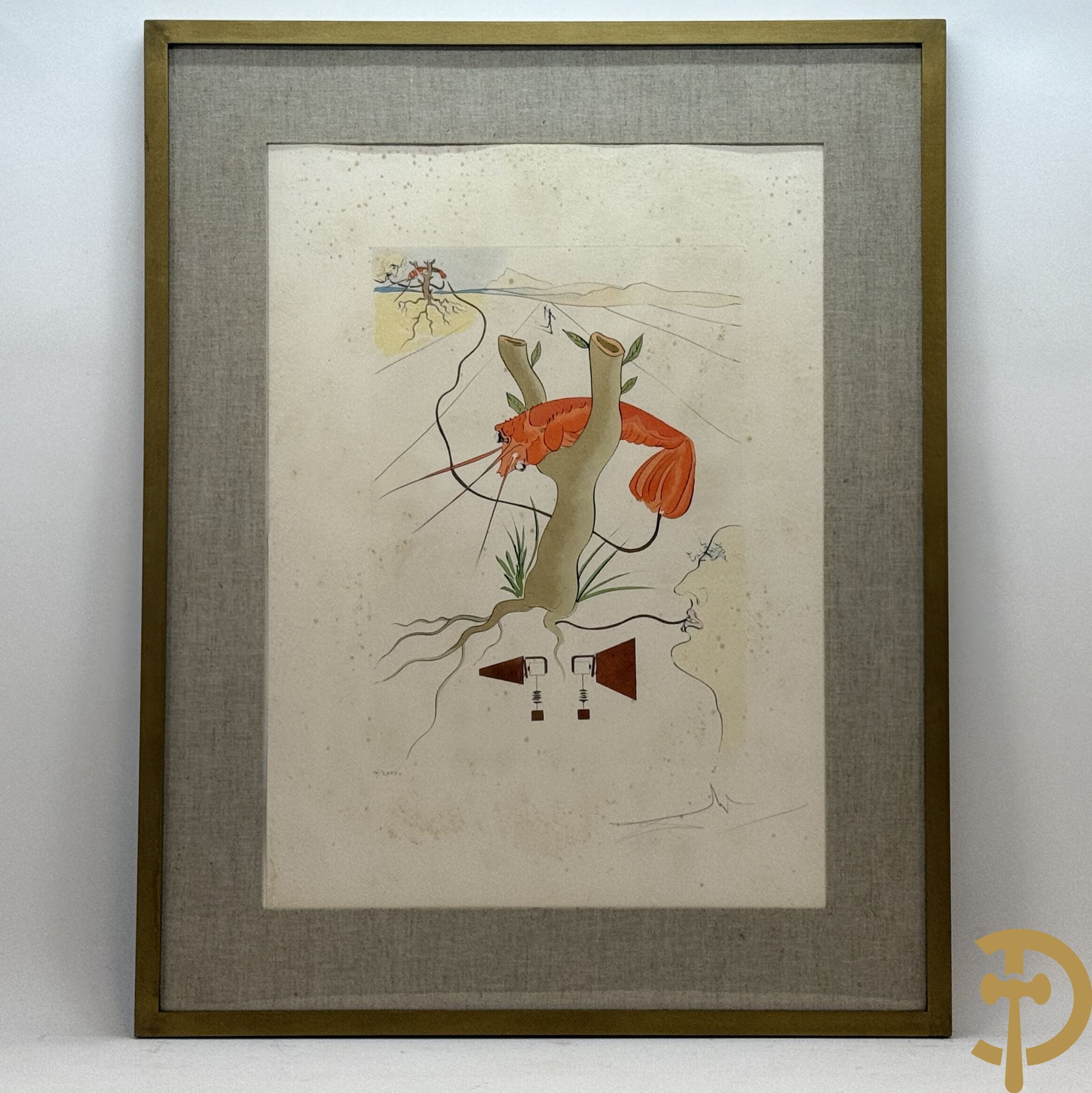 DALI getekend (Salvato) 'Le téléphone' litho IV/LXXV